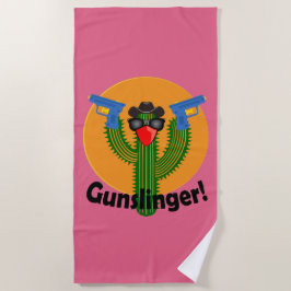 Gunslinger Cactus Design - Beach Towel Strandlaken