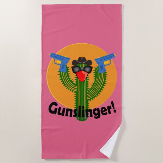 Gunslinger Cactus Design - Beach Towel Strandlaken (Voorkant)