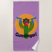 Gunslinger Cactus Design - Beach Towel Strandlaken (Voorkant)