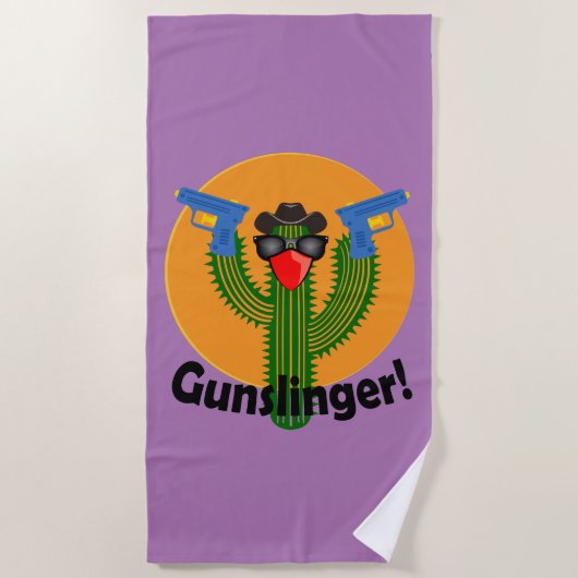 Gunslinger Cactus Design - Beach Towel Strandlaken (Voorkant)