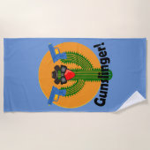 Gunslinger Cactus Design - Beach Towel Strandlaken (Voorkant)