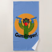 Gunslinger Cactus Design - Beach Towel Strandlaken (Voorkant)