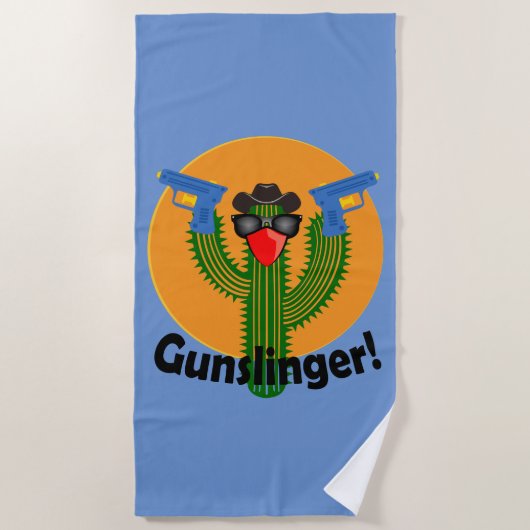 Gunslinger Cactus Design - Beach Towel Strandlaken (Voorkant)