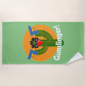 Gunslinger Cactus Design - Beach Towel Strandlaken (Voorkant)
