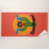 Gunslinger Cactus Design - Beach Towel Strandlaken (Voorkant)