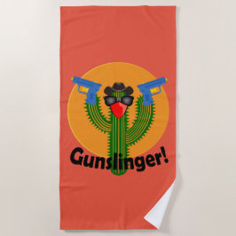 Gunslinger Cactus Design - Beach Towel Strandlaken