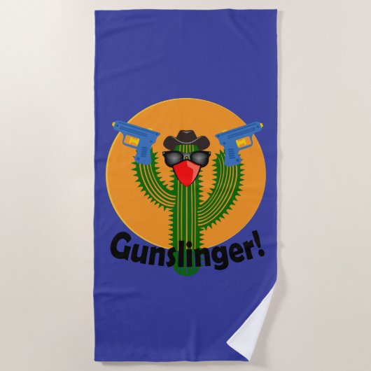 Gunslinger Cactus Design - Beach Towel Strandlaken (Voorkant)