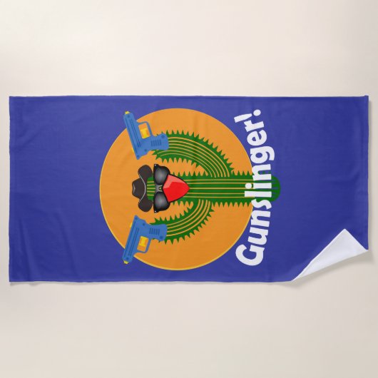 Gunslinger Cactus Design - Beach Towel Strandlaken (Voorkant)