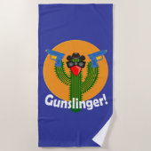 Gunslinger Cactus Design - Beach Towel Strandlaken (Voorkant)