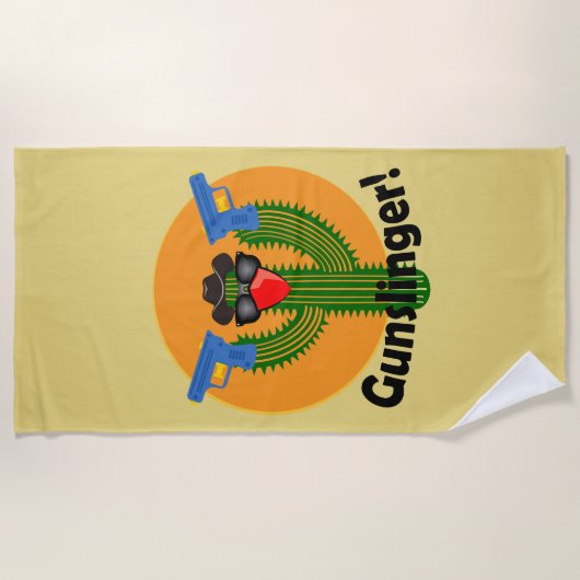 Gunslinger Cactus Design - Beach Towel Strandlaken (Voorkant)