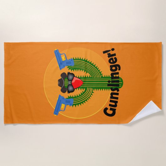 Gunslinger Cactus Design - Beach Towel Strandlaken (Voorkant)
