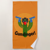 Gunslinger Cactus Design - Beach Towel Strandlaken (Voorkant)