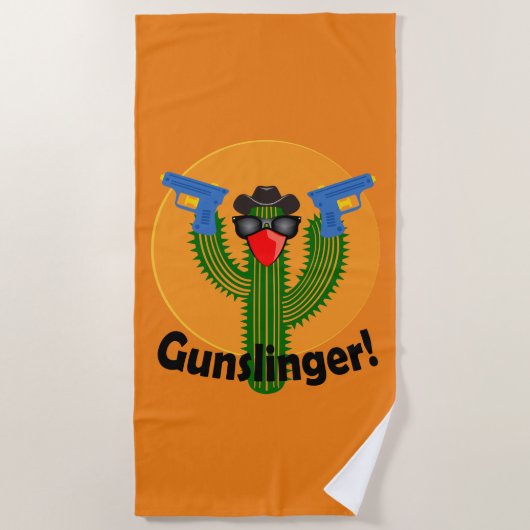 Gunslinger Cactus Design - Beach Towel Strandlaken (Voorkant)