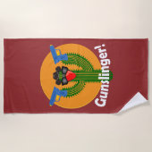 Gunslinger Cactus Design - Beach Towel Strandlaken (Voorkant)