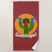 Gunslinger Cactus Design - Beach Towel Strandlaken (Voorkant)