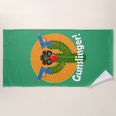 Gunslinger Cactus Design - Beach Towel Strandlaken (Voorkant)