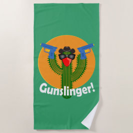 Gunslinger Cactus Design - Beach Towel Strandlaken