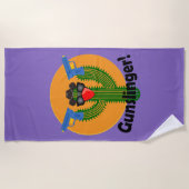 Gunslinger Cactus Design - Beach Towel Strandlaken (Voorkant)