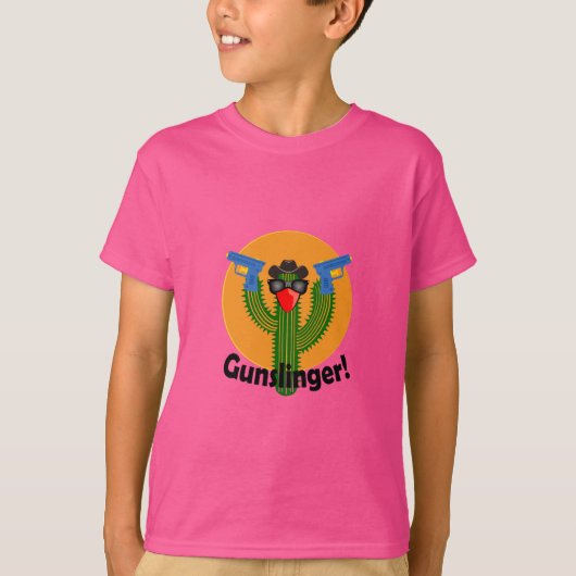 Gunslinger Cactus Design - Kinderen Hanes TAGLESS® T-shirt (Voorkant)