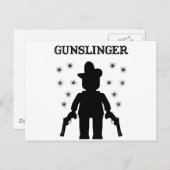 Gunslinger Cowboy Minifig Briefkaart (Voorkant / Achterkant)
