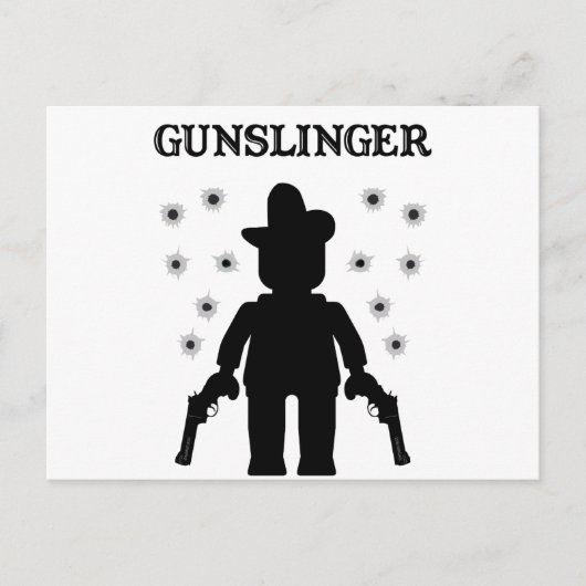 Gunslinger Cowboy Minifig Briefkaart (Voorkant)