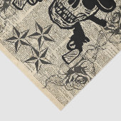 Gunslinger, Happy Skull, Pistolen, Rozen, Gift, Ti Tissuepapier (Detail)