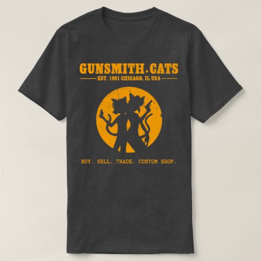Gunsmith Cats Shop oranje T-shirt (Design voorkant)
