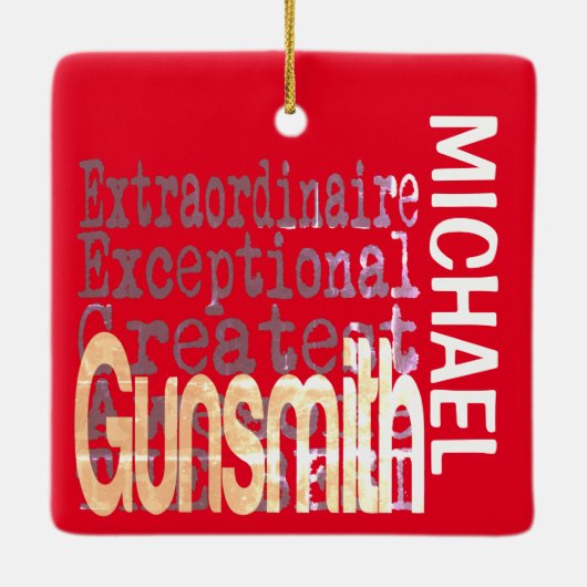 Gunsmith Extraordinaire CUSTOM Keramisch Ornament (Achterkant)