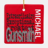 Gunsmith Extraordinaire CUSTOM Keramisch Ornament (Achterkant)