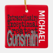 Gunsmith Extraordinaire CUSTOM Keramisch Ornament (Voorkant)