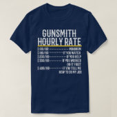 Gunsmith Hourly Rate T-shirt (Design voorkant)