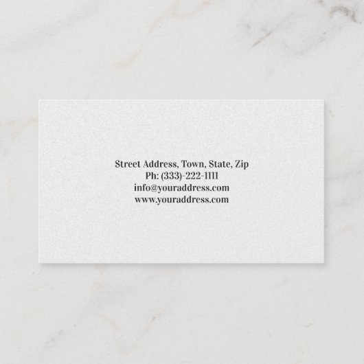 Gunsmith Shop Target White Visitekaartje (Achterkant)