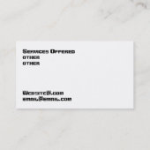 Gunsmith Visitekaartje (Achterkant)