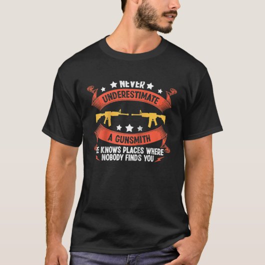 Gunsmithing Weapon Gunsmith Pistolen Maker citeert T-shirt (Voorkant)