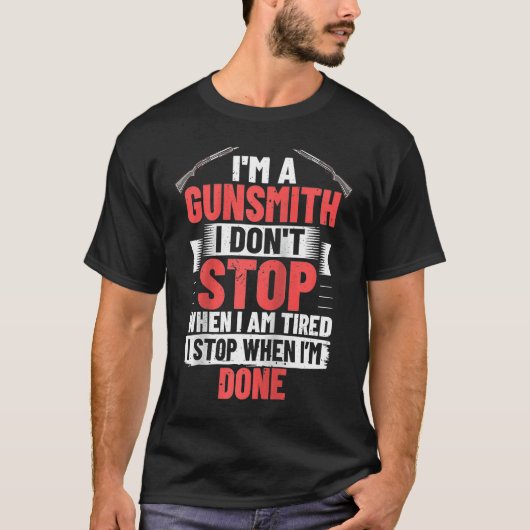 Gunsmithing Weapon Gunsmith Pistolen Maker citeert T-shirt (Voorkant)