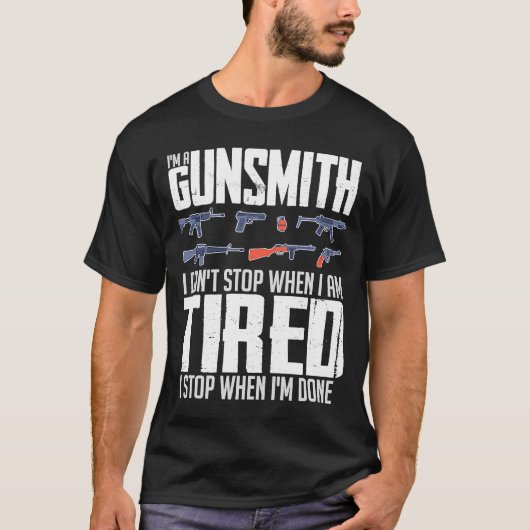 Gunsmithing Weapon Gunsmith Pistolen Maker Quottes T-shirt (Voorkant)