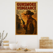 Gunsmoke Vengeance – Western Film Poster (Keuken)