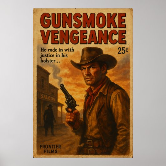 Gunsmoke Vengeance – Western Film Poster (Voorkant)