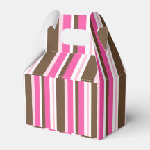 Gunst Geschenkdoos Bruin & Roze Streep