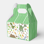 Gunst Geschenkdoos Dinosaurus Groen Streep Bedankdoosjes (Achterkant)