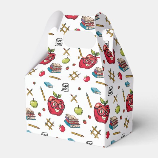 gunstbox met schoolthema bedankdoosjes (Voorkant Zijde)