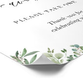 Gunsten Graag één exemplaar Groene takken Eucalypt Poster (Hoek)