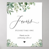 Gunsten Graag één exemplaar Groene takken Eucalypt Poster (Voorkant)