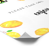 Gunsten Teken Citroen Bruidsdouche Hoofdzaak Poster (Hoek)