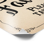 gunstiger teken voor bruiloft of partij foto afdruk (Hoek)