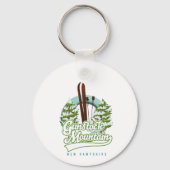 Gunstock Mountain New Hampshire poster Sleutelhanger (Voorkant)
