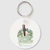 Gunstock Mountain New Hampshire poster Sleutelhanger (Achterkant)