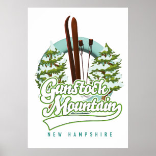 Gunstock Mountain New Hampshire ski-poster Poster