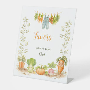 Gunsttafel Groenten Kleine Spruit Baby Shower Reclamebord Met Voetstuk