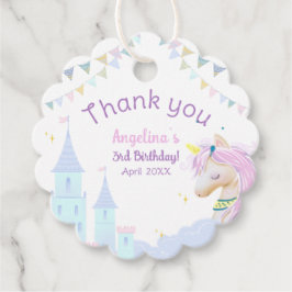 Gunsttags hebben een schattige eenhoorn. bedankjes labels